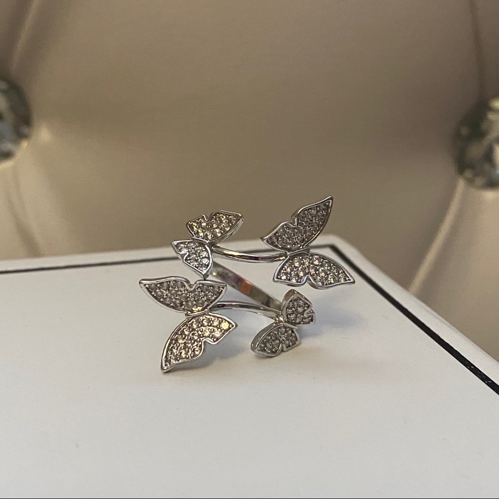 Adjustable Butterfly Ring Silver - Picture 5 of 5